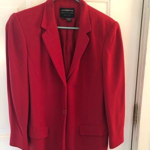 Liz Claiborne Size 14 Petite Red Blazer